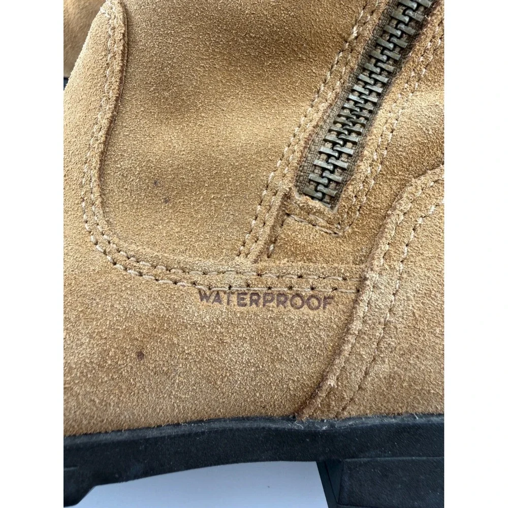 Sorel‎ Whitney Mid Calf Boots Kids Girls Size 2 Tan Suede Faux Fur